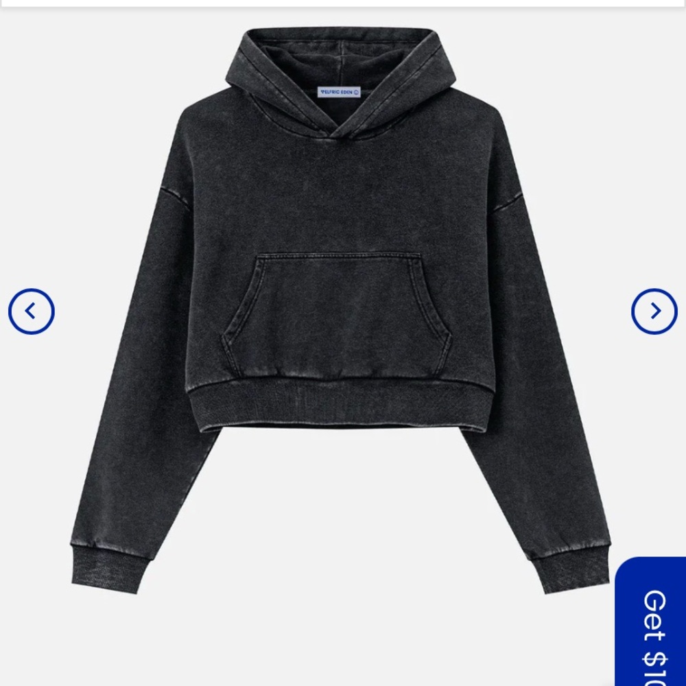 Aelfric Eden washed cropped hoodie